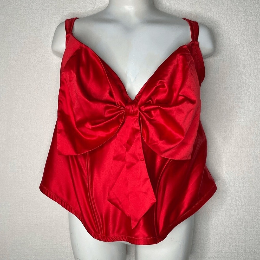 NWT Adore Me Arianna Contour Red Low Bustier Corset Bra Women 40G Vietnam